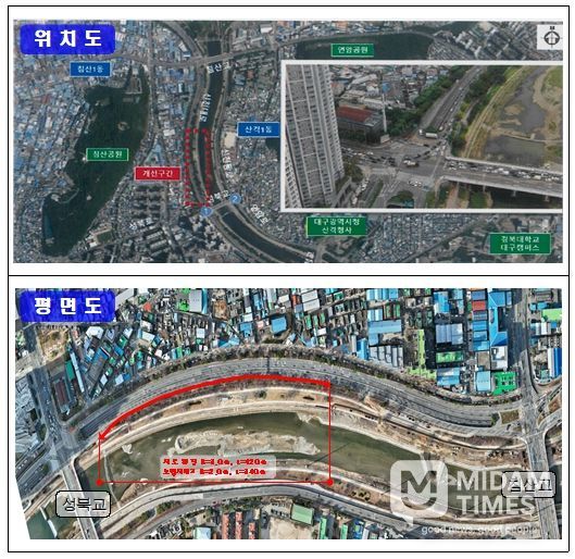 현장 위치도 및 평면도