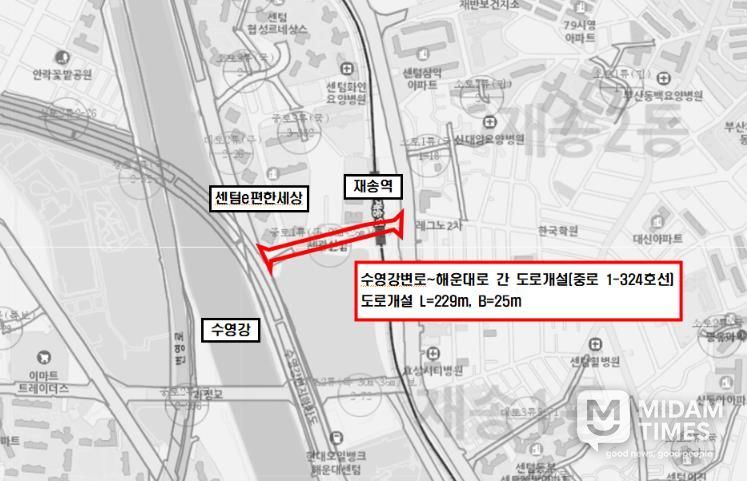 해운대구 수영강변로(위치도)