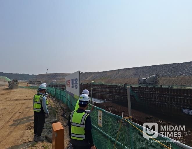 굴착 단부 점검(지하차도)