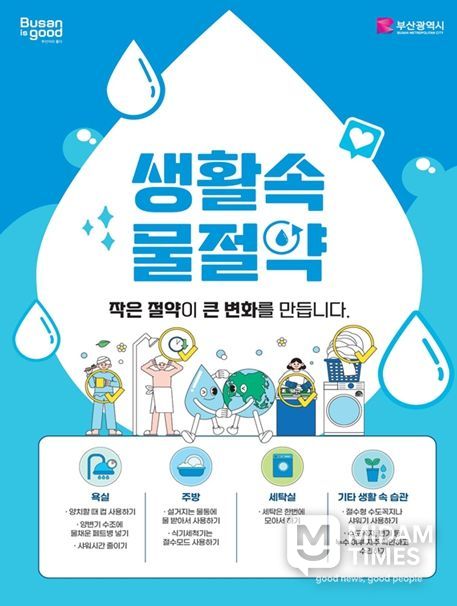 부산시, 부전시장서 '생활 속 물 절약 캠페인' 개최