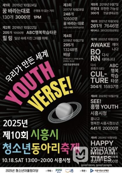 2025년 제10회 시흥시 청소년동아리축제 포스터