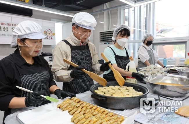 김찬진 동구청장, 추석맞아 ‘이심전심 온기나눔’봉사 활동