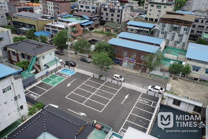 올해 5월 조성된 마을공영주차장. 논공읍 남리 224-53번지
