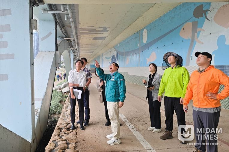 안수일 의원, 태화강 하상교 비점오염저감시설 민원 현장 점검