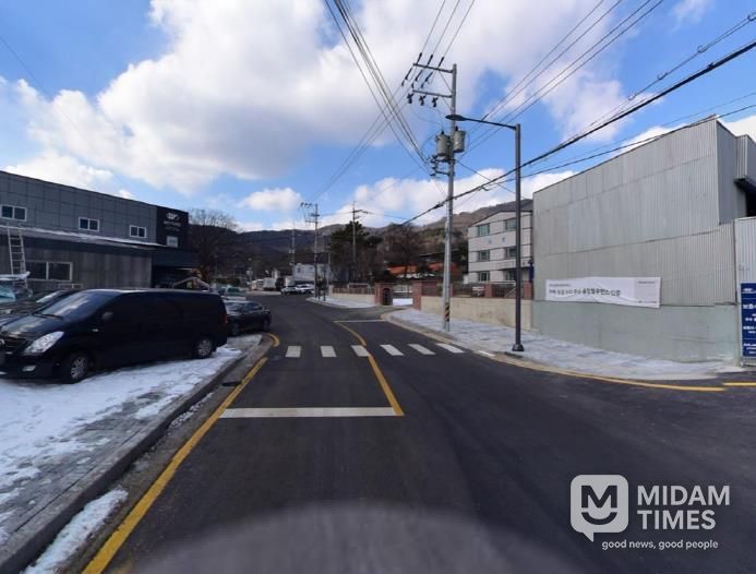 중원학교 앞 도로 개설 후