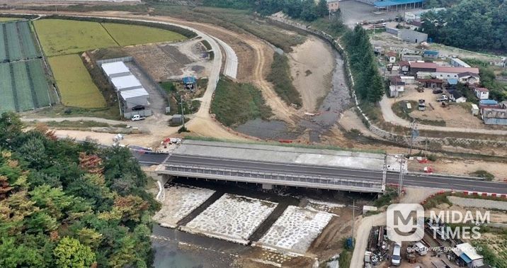 경주시가 추진 중인 신당천 하천재해예방사업 현장.