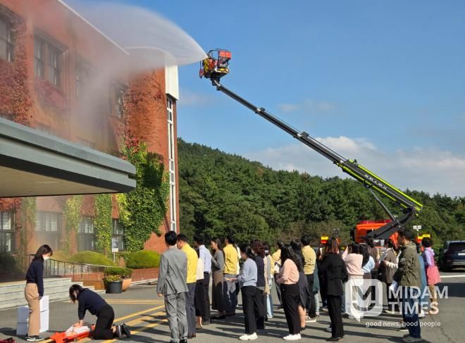태안교육지원청, 태안119안전센터 연계 합동 소방훈련 진행