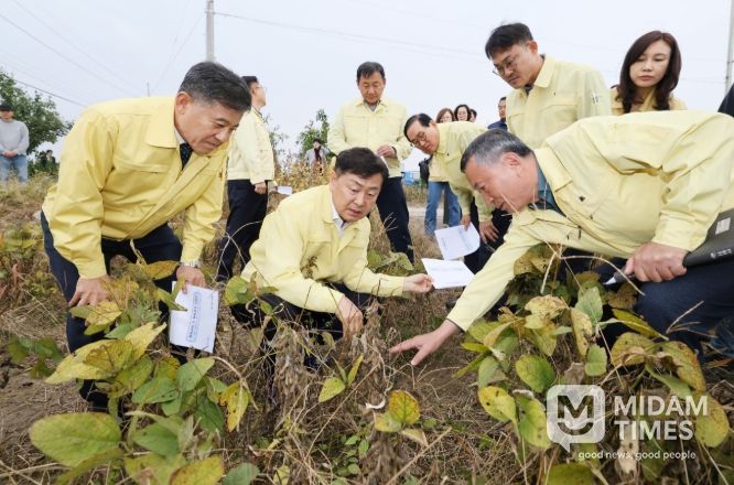 수확기 벼.논콩 피해 민생 현장방문