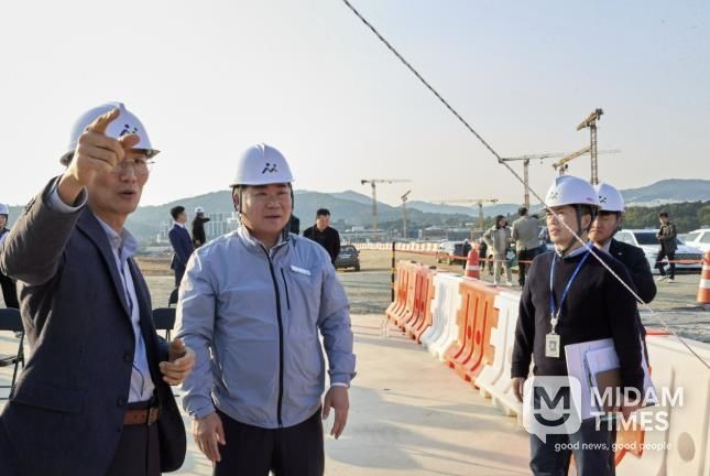 오세현 아산시장 센트럴시티 현장방문