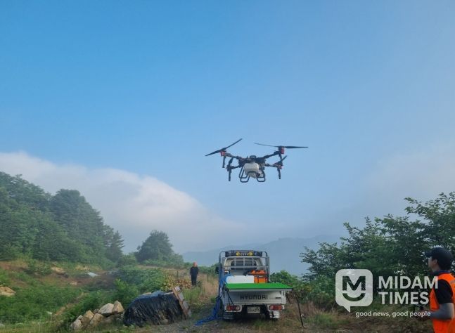 하동군, 밤나무 드론 방제