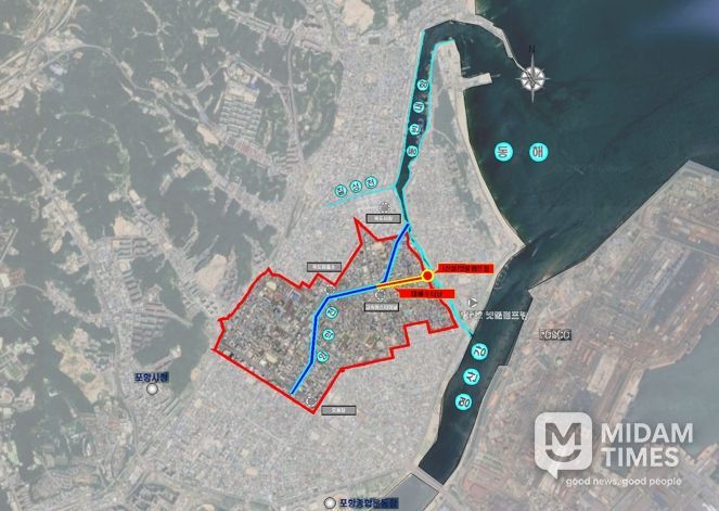 포항운하삽도 모형 이미지