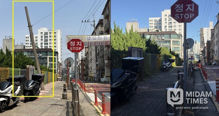 통학로 보행 안전을 위한 ‘전신·통신주 정비사업’ 완료