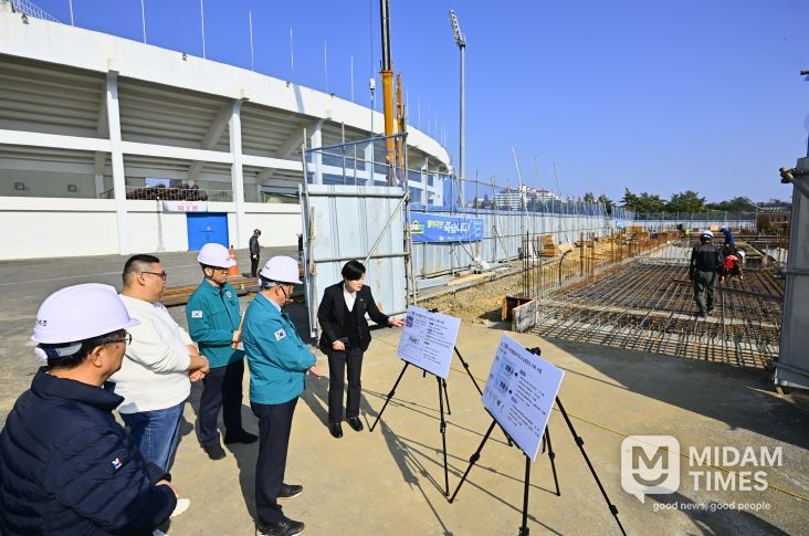 속초종합경기장 수소충전소 신축 ‘순항’