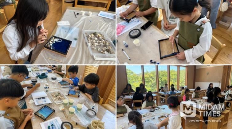거제목재문화체험장, 가을맞이 특별체험 ‘바다 레진 파도 트레이 만들기’성료