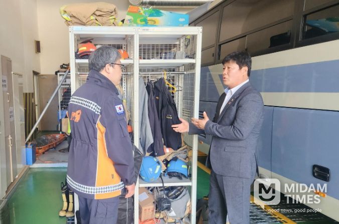 공진혁 의회운영위원장,서생 119안전센터 이전신축 관련 현장 점검