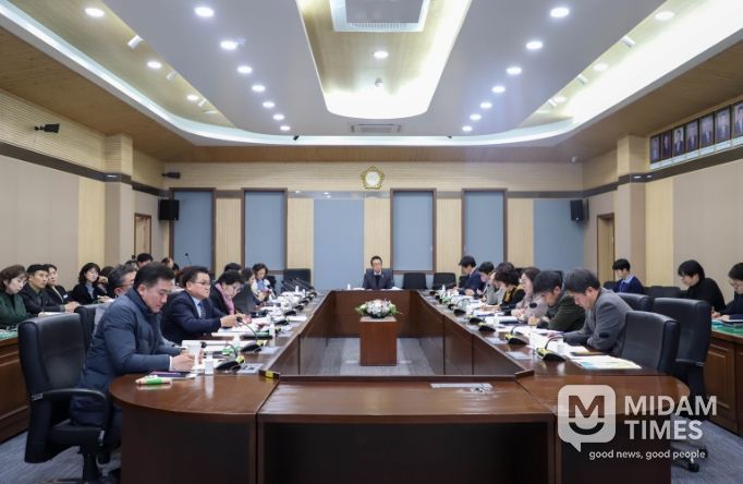 1월 정기 의원간담회 중인 평택시의회