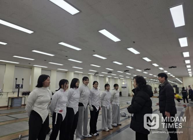 이말숙 교육장 현장 격려 모습