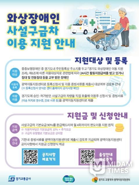 와상장애인 지원 포스터