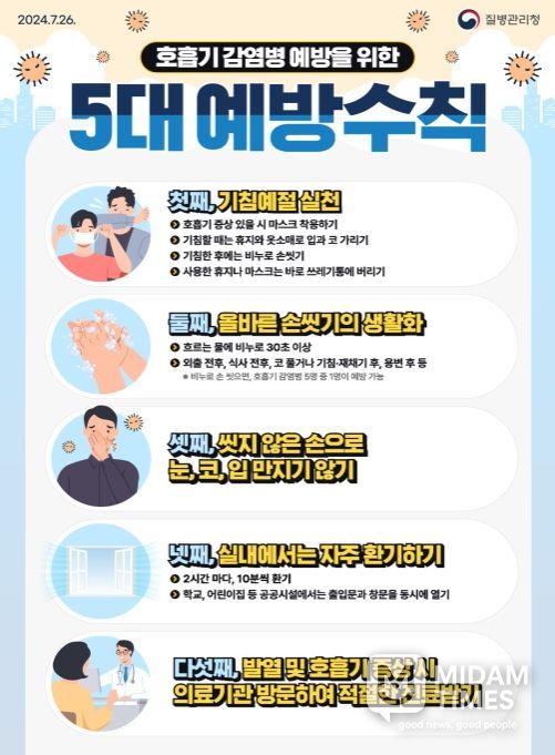 주요 감염병 예방수칙 및 예방접종 안내문 (카드뉴스)