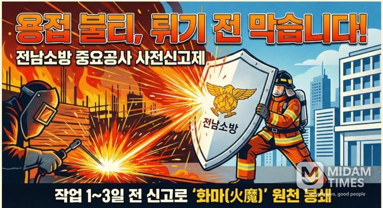 전남소방, 공사장 화재 ‘원천봉쇄’... 중요공사 사전신고제 연중 운영