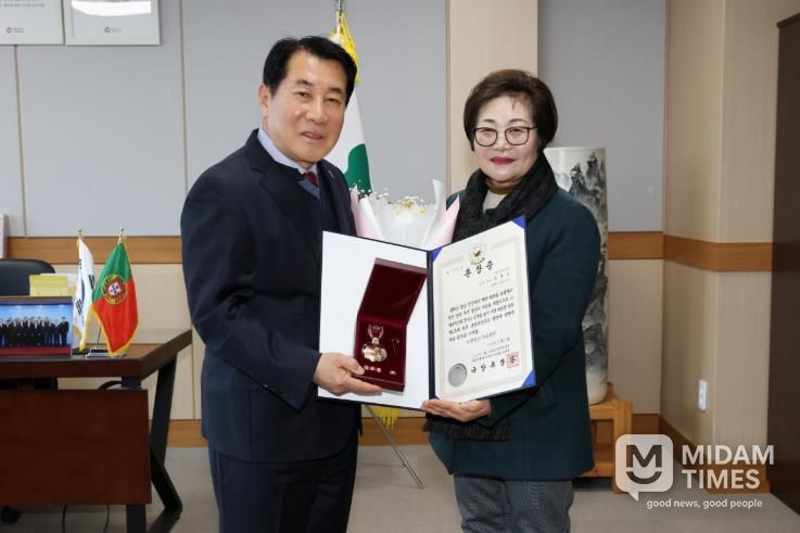 양산시, 6.25참전유공자 유족에 화랑무공훈장 전수