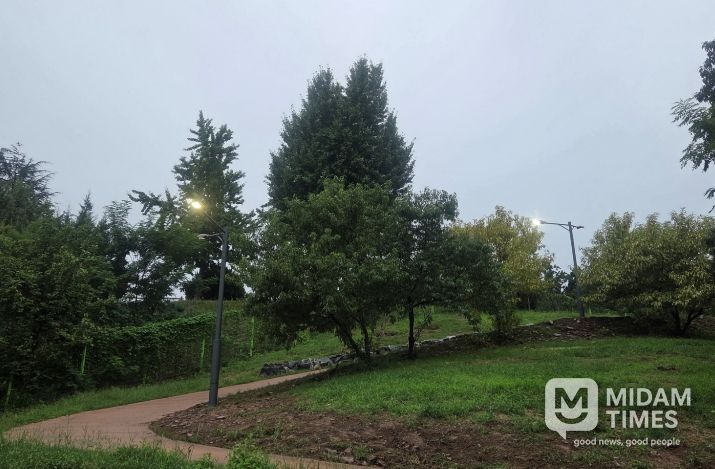 대구 동구, 신암공원 북편 진입로 공원등 설치