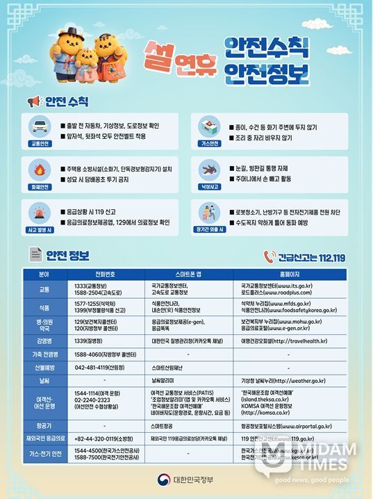 설 연휴 안전수칙 안전정보