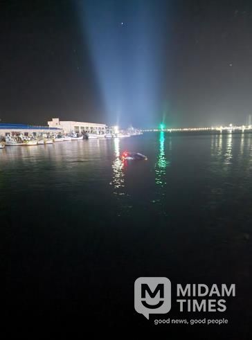 울진해경, 후포항 해상 차량 추락… 구조세력 투입 신속 대응