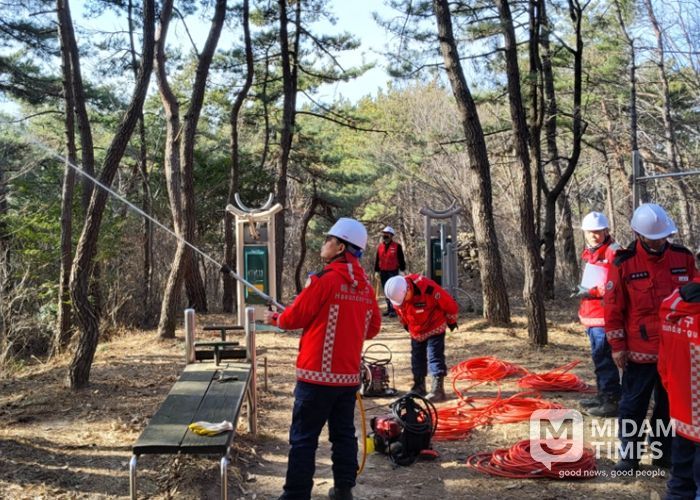 해운대구, ‘산불방지 기계화시스템’ 지상 진화훈련 실시
