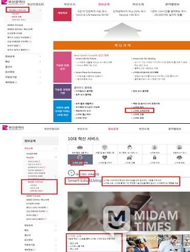 부산 에코델타 스마트시티 안내(부산시 홈페이지 – 정보공개 – 주요시책 – 핵심정책 – 에코델타 스마트시티)
