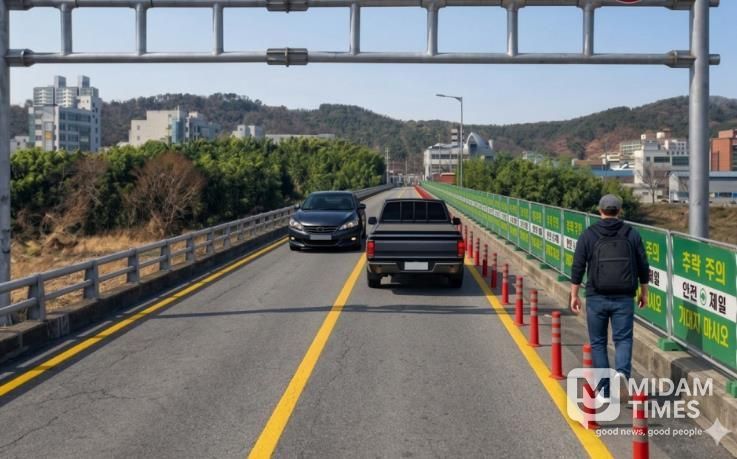 임시 통행로 조감도 이미지.