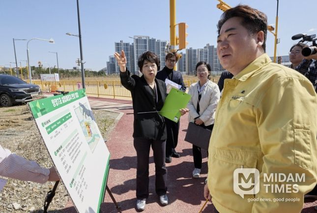 탕정7초 설립 예정지 현장점검