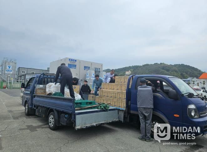 통영시-수자원공사, 산양읍 추도 미조마을 병물 지원